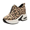 Shoes Fall and Spring new inner increase student casual sports shoes leopard print slip-on loafers sneakers  P793 5