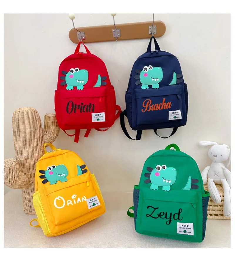Personalized Kindergarten Backpacks For Boys And Girls, Backpacks For KIids and girls, Dinosaur Backpacks Gift Embroidery 1