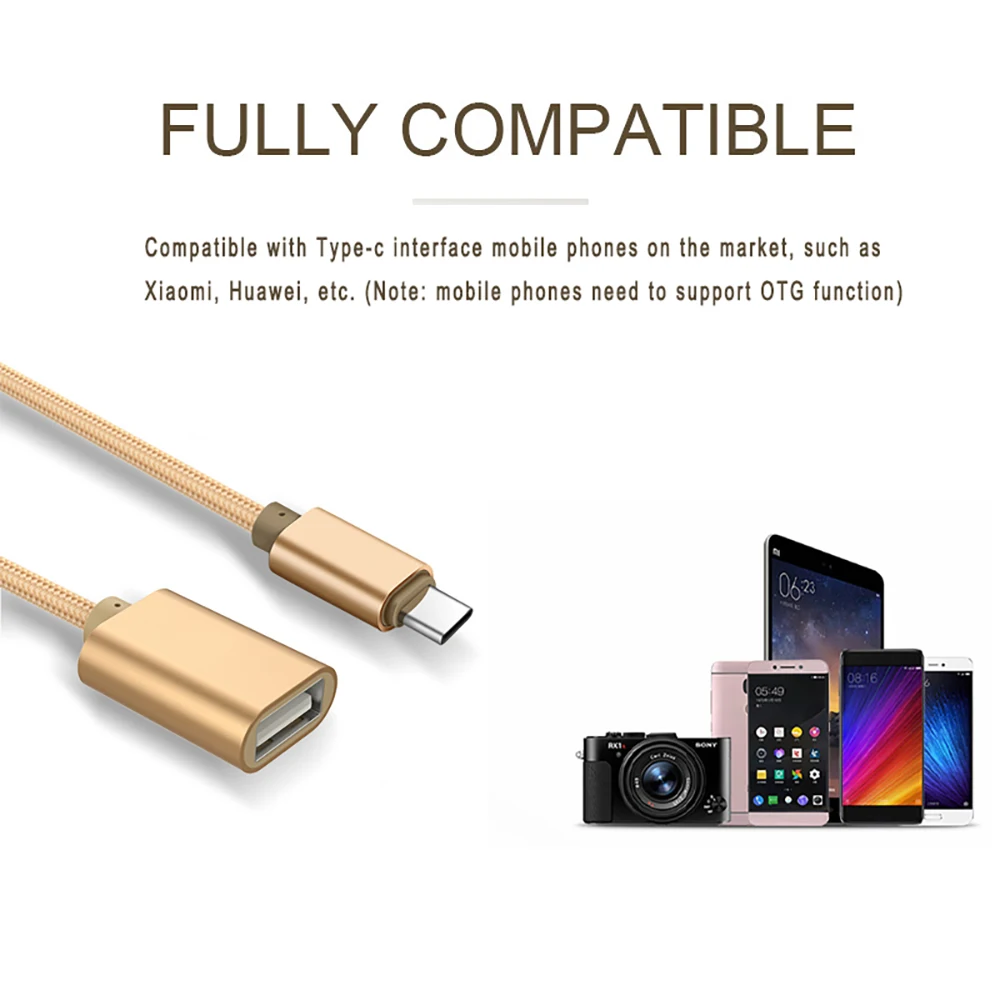 OTG Cable TYPE-C To USB Female Adapter Cable For Macbook Huawei P50 Xiaomi Realme POCO USB Adapter Type C