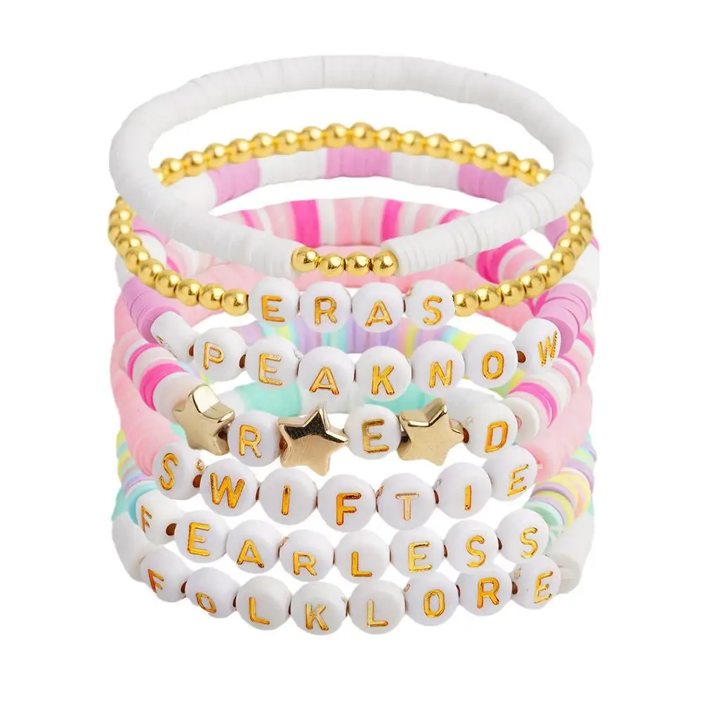 7Pcs Taylor Friendship Bracciali Bracciali Per Swiftie Taylor Album Collection Braccialetti Dell'Amicizia Per The Eras Tour Taylor Fan