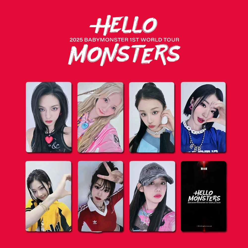 Kpop Idol BABYMONSTER Photocards NEW Album HELLO MONSTER AHYEON CHIQUITA HARAM RORA ASA Lomo Cards Photo Card Fans Merc