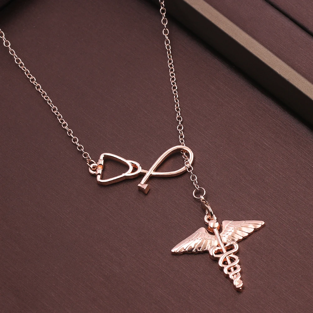 Collar de estetoscopio de joyería médica, colgante de ángulo de corazón estudiante de medicina, Doctor, enfermera, regalo, de joyería de moda| | - AliExpress