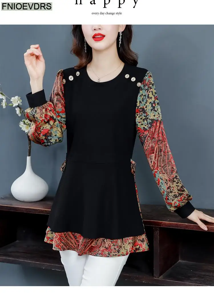 M-5XL Loose Clothes 2023 Women European Fashion Elegant Office Lady Work Button Shirt Casual Tunic Belly Peplum Tops And Blouses