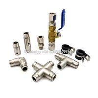 High pressure spray joint atomizing nozzle accessories end straight through single spray double spray elbow tee 9.52mm 1