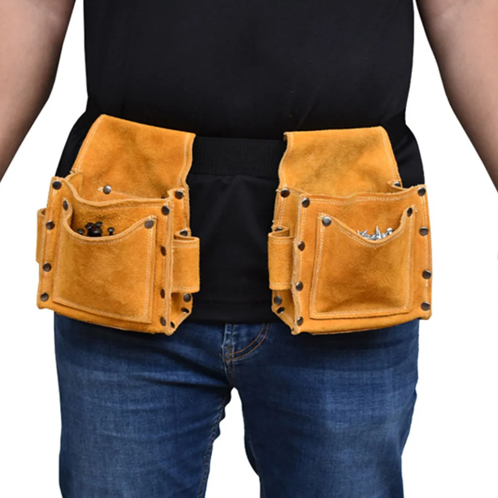 

Tool Waist Bag Dual Layer 24 Rivets Screwdriver Grinder Pouch Pocket