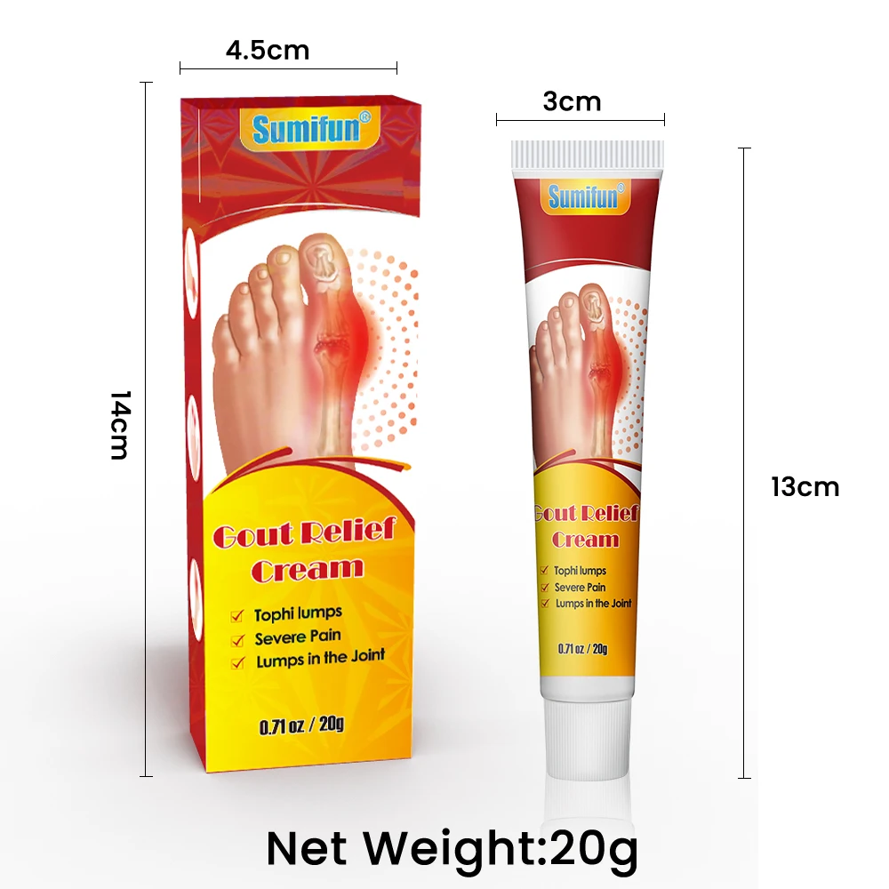 1/3/5/10/30Pc Sumifun Gout Relief Cream Bunion Hallux Valgus Toe Pain Ointment Finger Muscle Joint Swelling Ache Massage Plaster