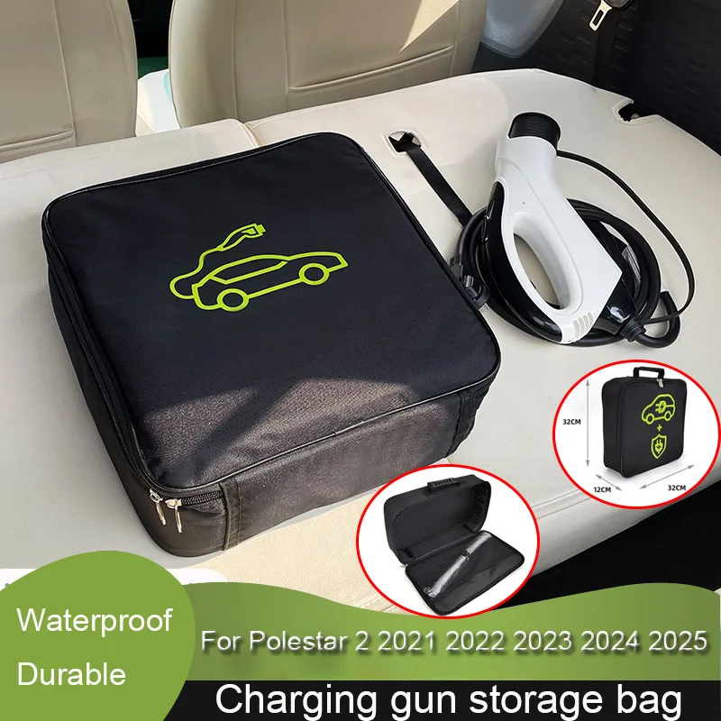 Ev Car Portable Charging Cable Storage Borsa Per Il Trasporto Scatola Di Immagazzinaggio Del Bagagliaio Ignifuga Impermeabile Per Polestar 2 2021-2023