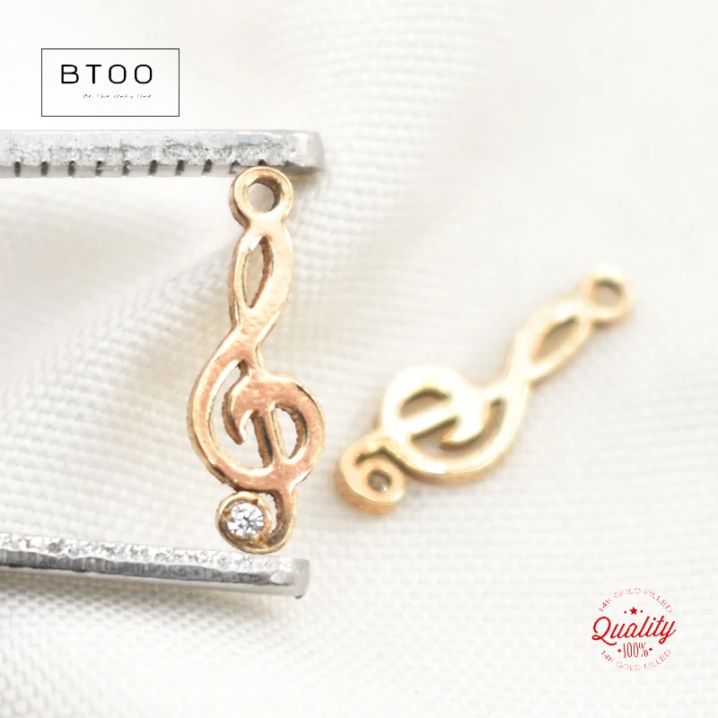 14K Gold Filled Musical Note Charms Gold Filled Charm For Jewelry Making Supplies Bracelet Charm Earring Charm Necklace Charm