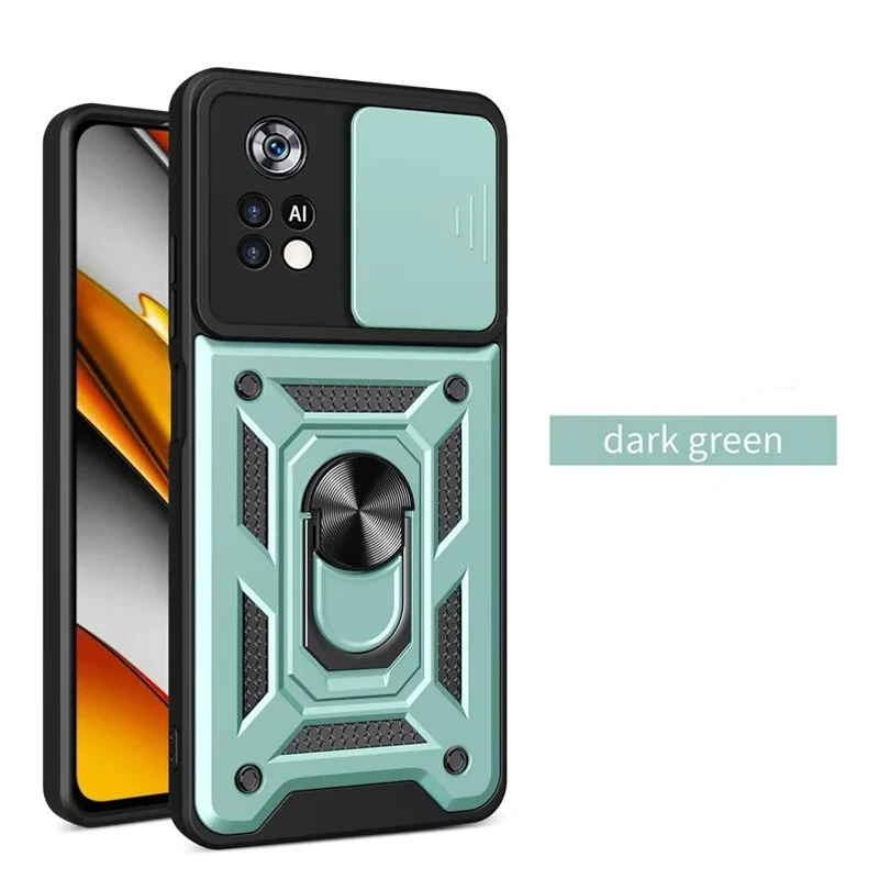 Durable Camera Lens Protect Armor Case with Phone Holder Cover