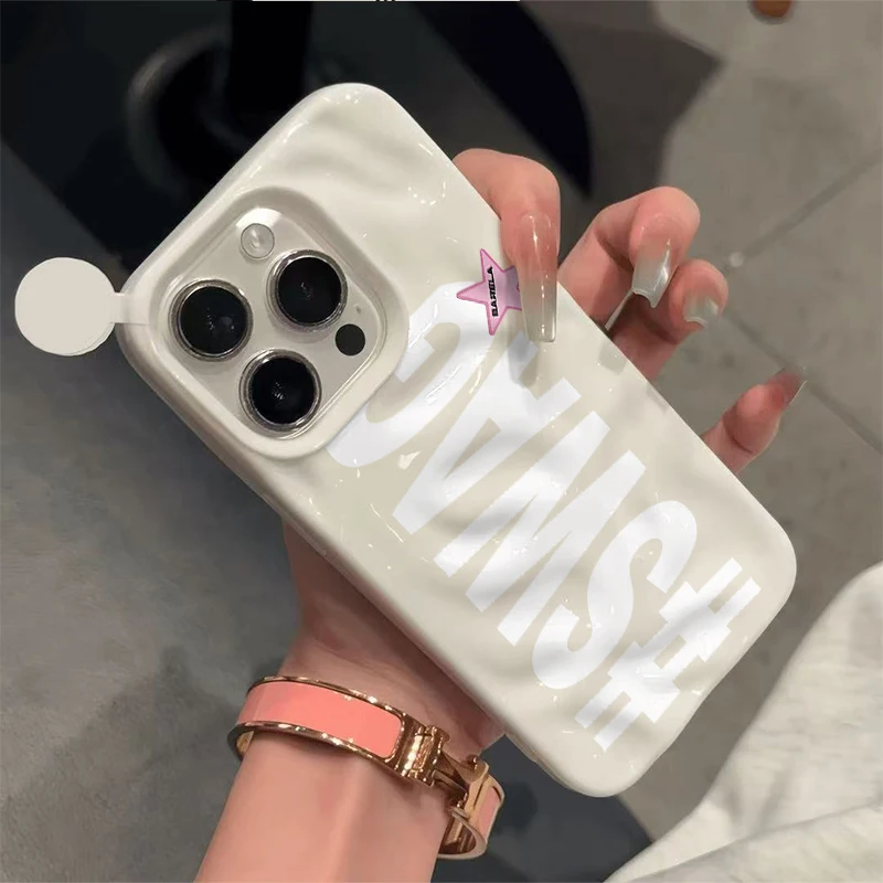 Swag Hip Hop Personalized Alphabet Phone Case For IPhone 16 15 11 Pro 13 12 14 17 Pro Max 16 Plus 17Air Wave Fashion Soft Cover