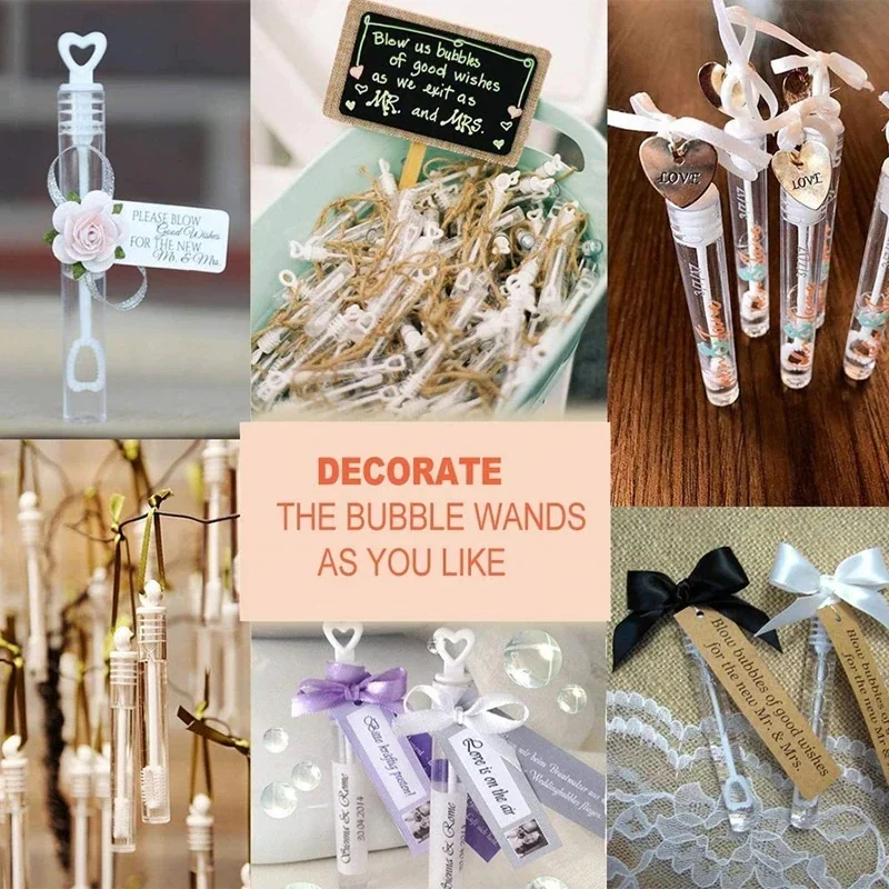 10/20Pcs Love Heart Wand Tube Bubble Soap Bottle Wedding Gifts for Guests Birthday Party Decoration Baby Shower Favors Kids Toys 4