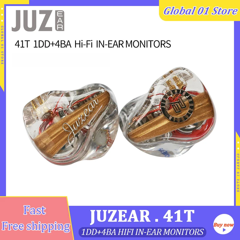 中華イヤホン JUZEAR 41T 1DD+4BA JUZEAR 41T 1DD+4BA Hybrid In-Ear Monitor IEMs