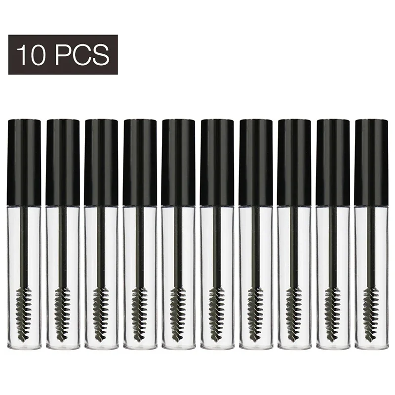 50pcs 10ml 3 Rubber Inserts  3 Transfer Pipettes Empty Mascara Tube Wand Eyelash Cream Container Bottle