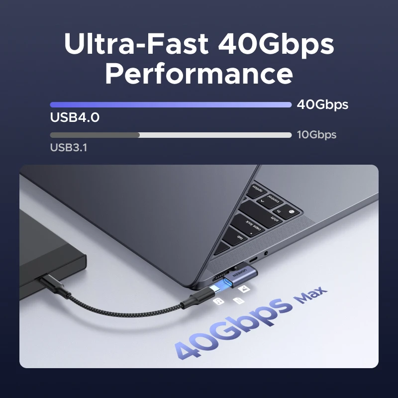유그린 USB-C 암-수 어댑터 3개/2개 세트, 직각, 240W 고속 충전 및 40Gbps 지원, 맥북, 아이패드, 휴대폰용