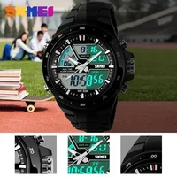 Skmei 1016 Men's Alarm Clock Waterproof Military Timing Code Fashion Casual Watch Dual Display Watch Sports Watch 2