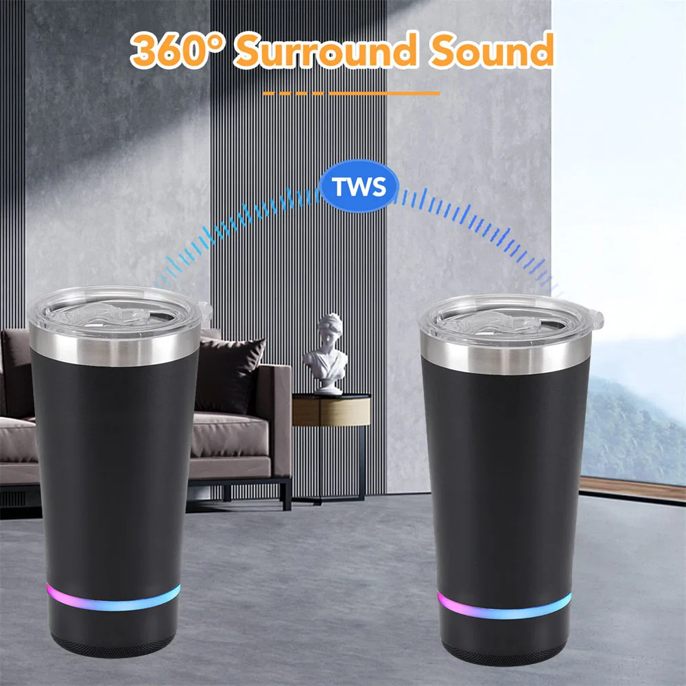 Portable Bluetooth Speaker With Led Lights Wireless Outdoor Audio_voghion.com