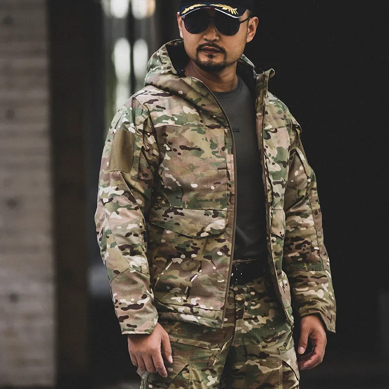 MCAP Snow Camo Tactical thermal reflective cotton jacket MM14
