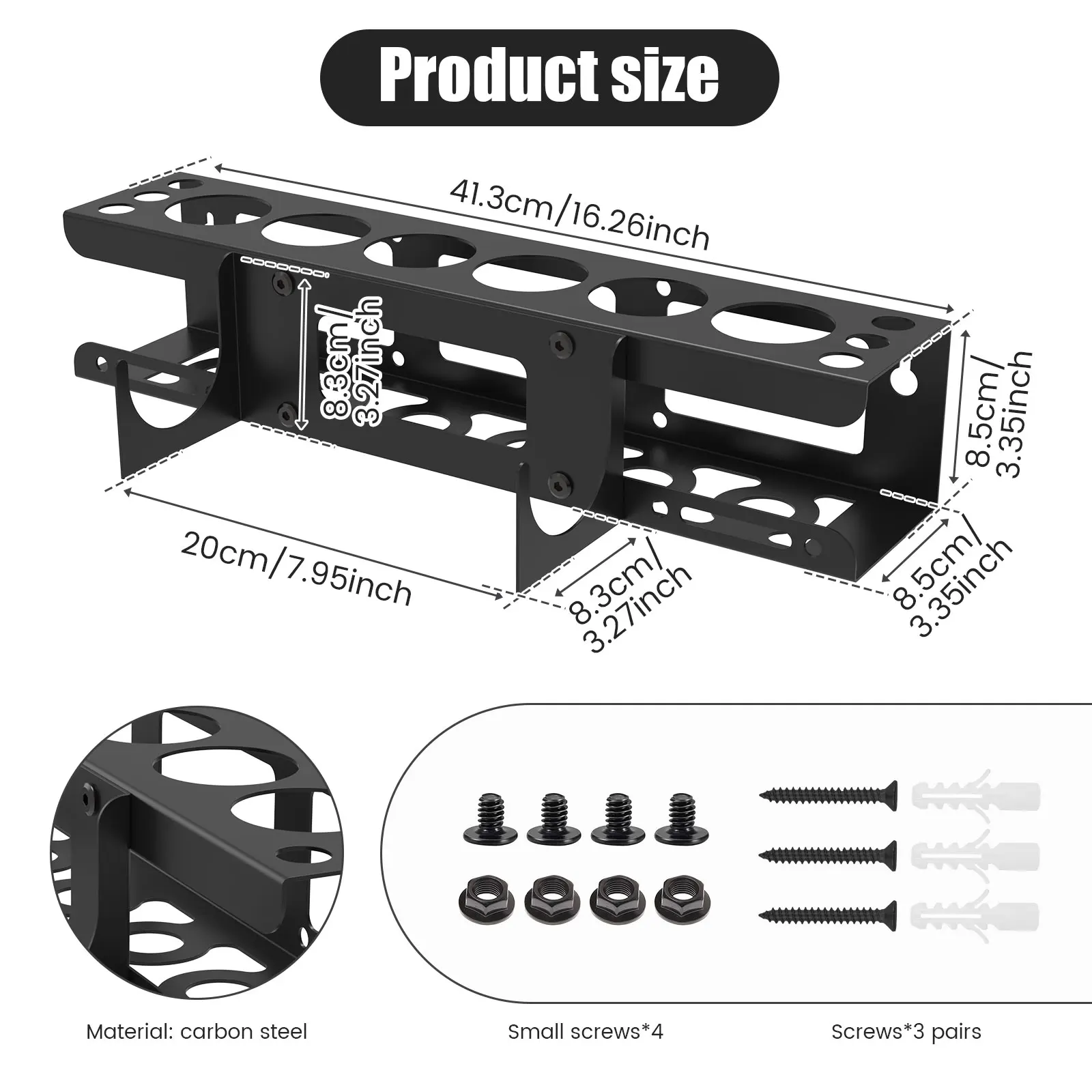 Caulking Tool Organizer Metal Caulk Tube Holder Wall Mounted Sealant Rack Caulking Tube Rack Holds 6 For Garages 2