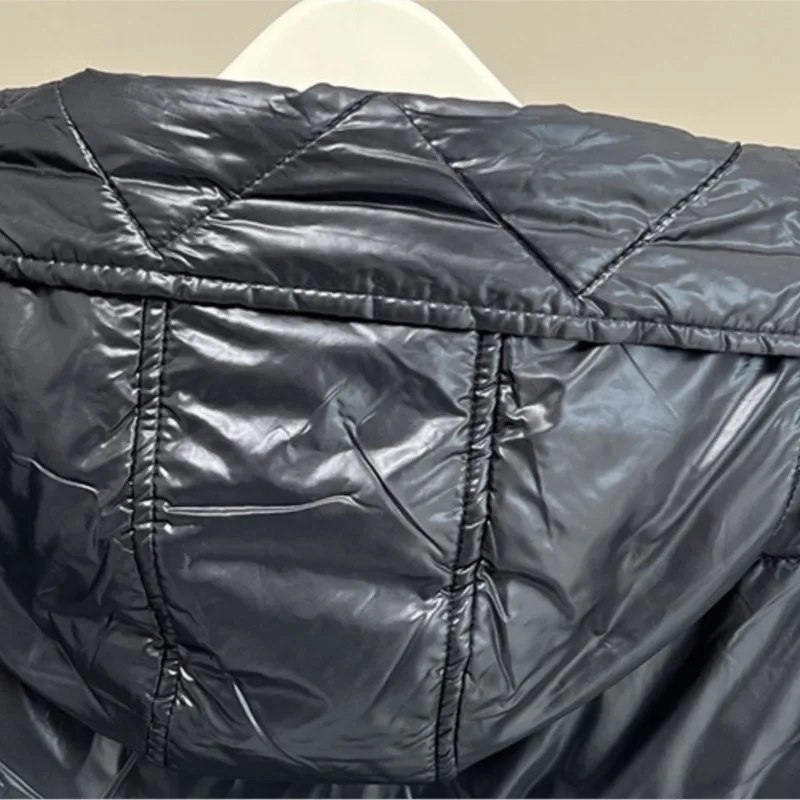 XXXXXL Fashion Plus Size Women's Parka Winter New Simple Mid Length Hooded Thermal Padded Sleeveless Zipper Vest 6877