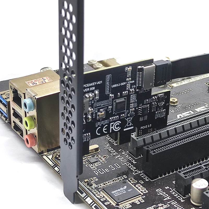 Adaptador Pcie Tipo-c Frontal Cartão de Expansão Pci Express Express 2.0 x1 Usb 3.2 Gen1 Tipo-c Riser Usb3.1 Gen1 A-key 5gb Novo - Imagem 6