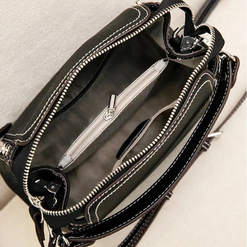 TOGO Cowhide Women's Shoulder Crossbody Bag Ladies Fashion Versatile Large Capacity Handbag Genuine Leather Women's Tote Bag