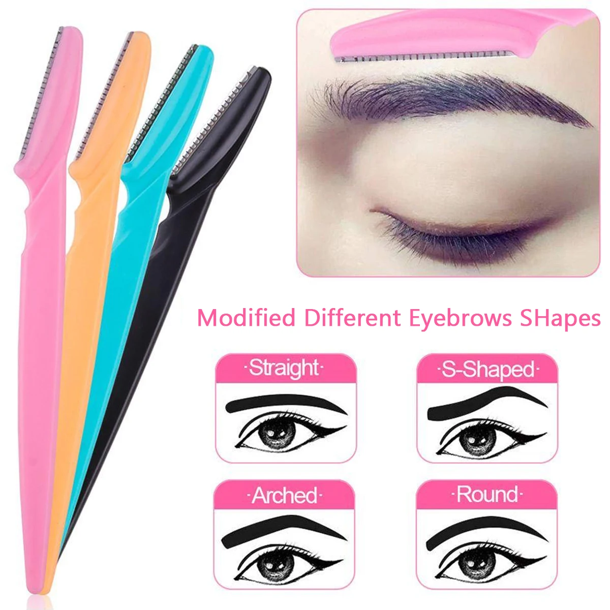 Woman Eyebrow Razors 30pcs In Container Facial Trimmer Body Hair Shaver Eye Brow Epilation Hair Removal Cutter Blades