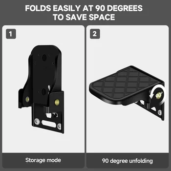 2PCS Boat Trailer Bumper Pickup Truck Tailgate Ladder Campers Folding Truck Bed Step Anti-Slip for RV Exterior Accessories 4