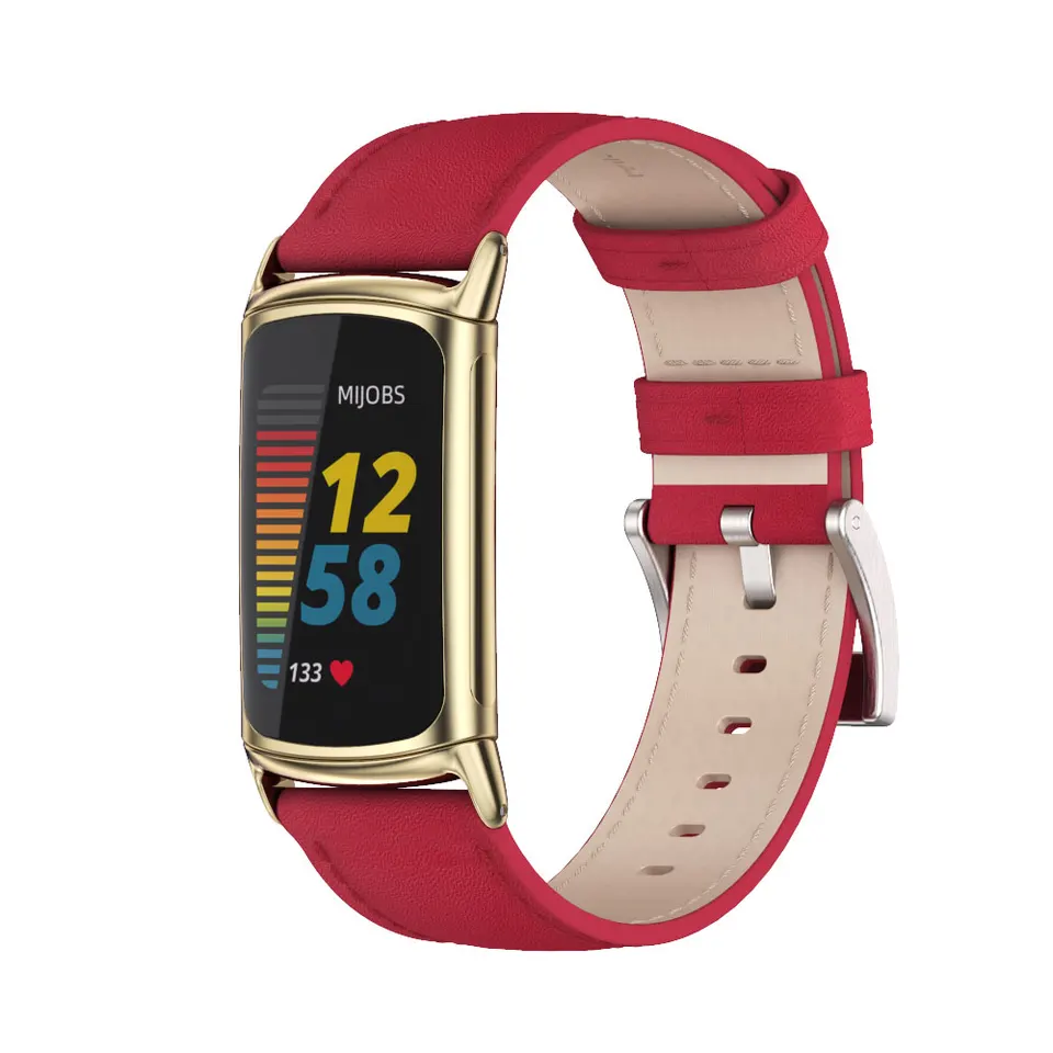 Cinturino In Pelle Per Fitbit Charge 6: Braccialetto Di - Foto 8