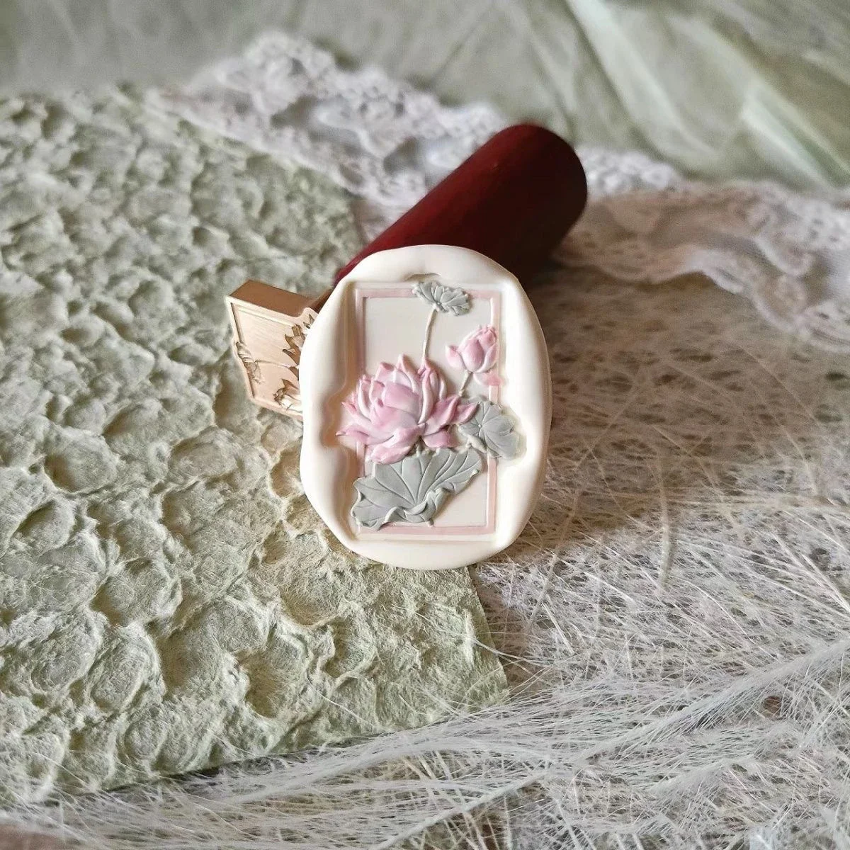Flower Fire Seal stamp Multi-Layer 3d Relief Children DIY Toy Hand Ledger Stamp Head Invitation Envelope Sealing Wax Stamp Head