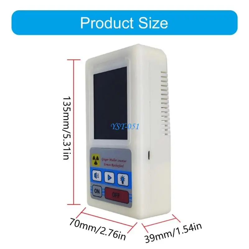 매일의 안전 보증을 위한 디지털 디스플레이가 있는 E15A 핵 방사선 테스터 포켓 크기 가이거 계수기