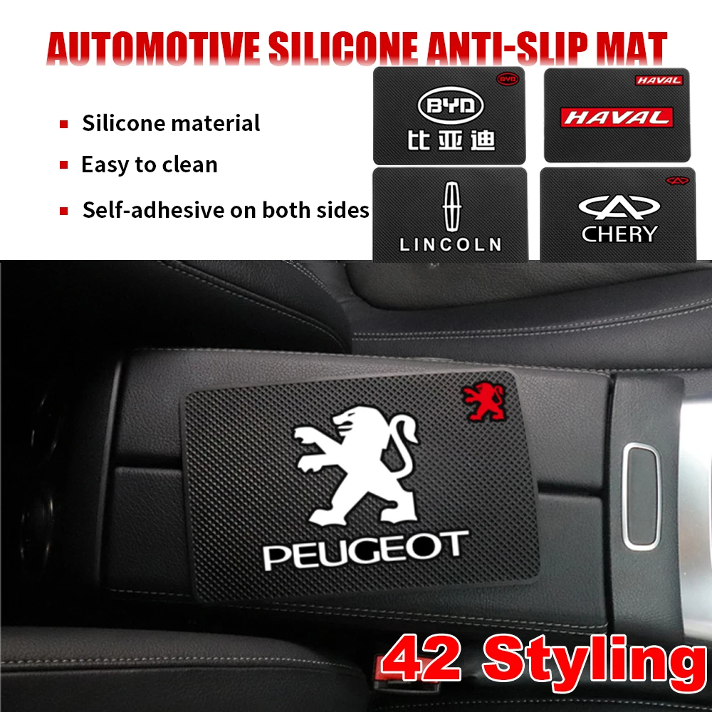 Silicone Car Ornament Anti-Slip Mat Sticky Pad Dashboard Non Slip For Peugeot 206 307 406 407 207 208 308 508 2008 3008 4008 600 |