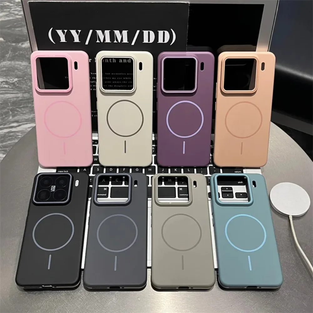 Luxury Matte Wireless Charging Phone Case with MagSafe Compatibility