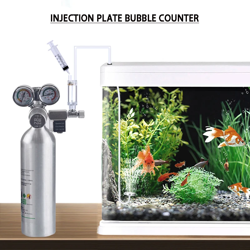 Aquarium CO2 Bubble Counter Water filled sealed bubble recorder Fish tank CO2 generator Pressure reducing valve accessories 6