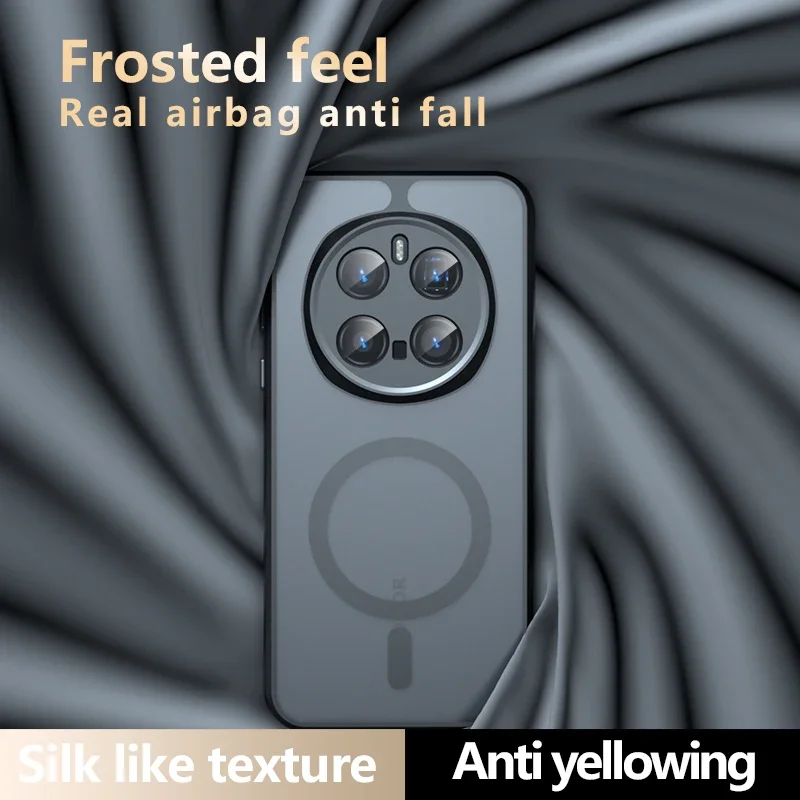 Magnetic Skin Feel Matte Texture Shockproof Phone Case with Translucent Back Cover