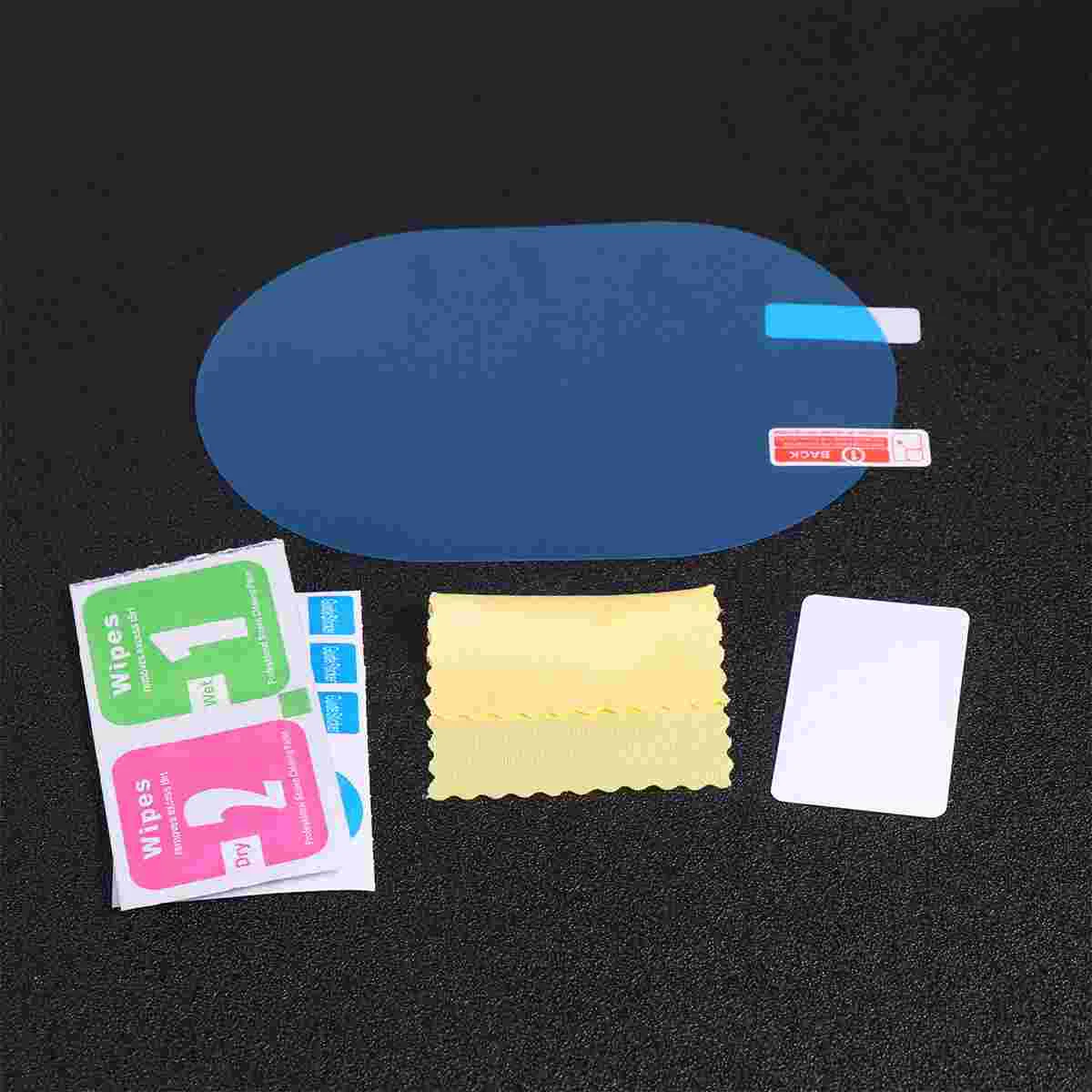 

8Pcs Anti-fog Anti-glare Rainproof and Waterproof Mirror Window Film Car Rearview Mirror Film Sky Blue