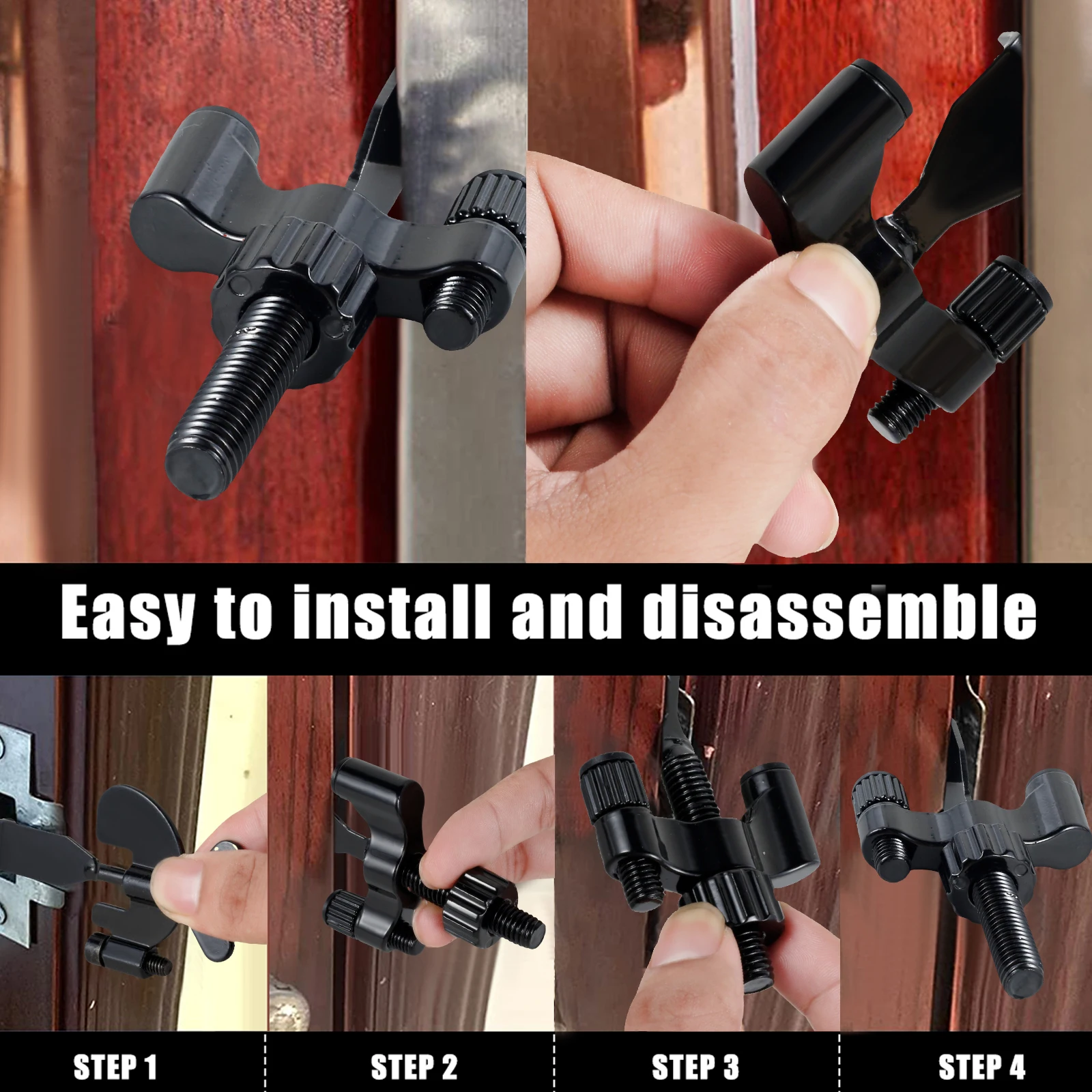 Portable Door Lock 1Set Zinc Alloy Adjustable Travel Hotel Security Door Lock