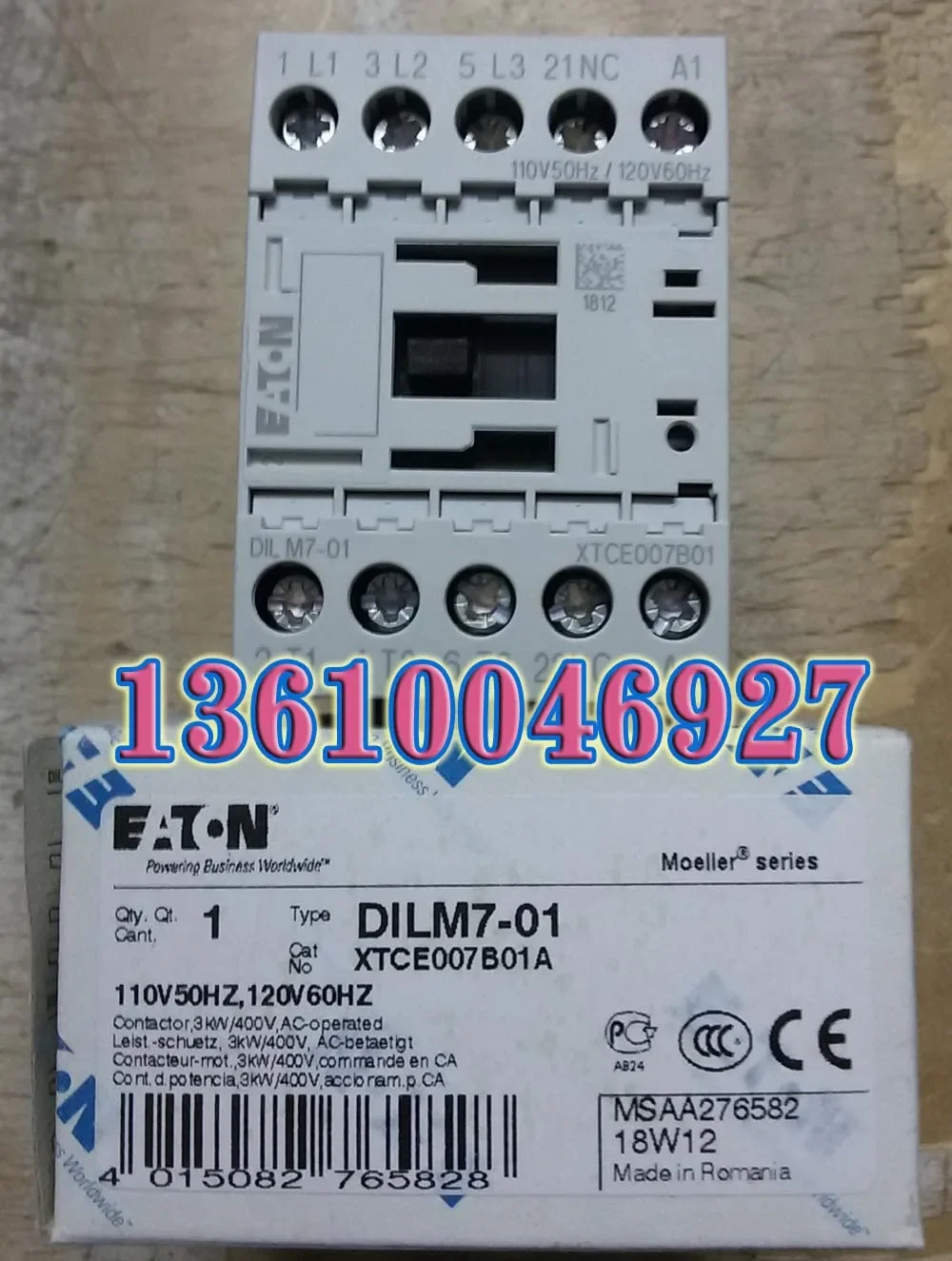 

DILM7-01(110V50Hz,120V60Hz) new and original