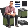 Travel Portable Car Emergency Toilet with Cover Outdoor Camping Folding Toilet Strong Bearing Reusable Trash Can Car Seat Toilet 1
