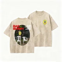 T-shirt vintage délavé Bad Bunny Debi Tirar Mas Fotos DTMF 2025 Album Hip Hop Tee Homme Femme Oversize 2026 Été Streetwear 5