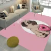 Lovely Pug Dog Hallway Carpet Washable Non-Slip Living Room Sofa Chairs Area Mat Kitchen Doormat Area Rug 1