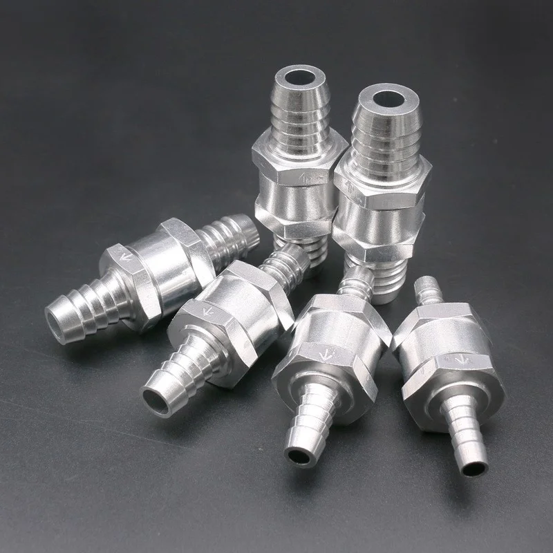 Check Valve Check Valve Aluminum Alloy Fuel One Way For Cars and Ships Suitable for Carburetor 6/8/10/12/14/16MM