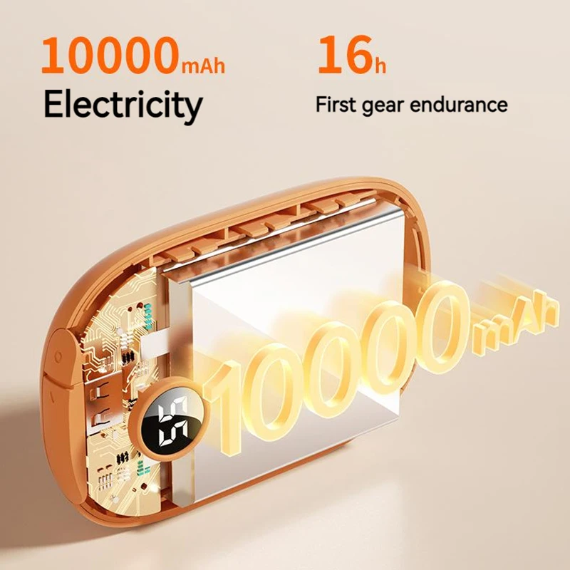 Portable Hand Warmer Electric Heater 2 In 1 USB Rechargeable Handy Warmers Winter Handheld Warmers Heater Electric Heater Warmer 10000mAh Hand Warmer Power Bank
