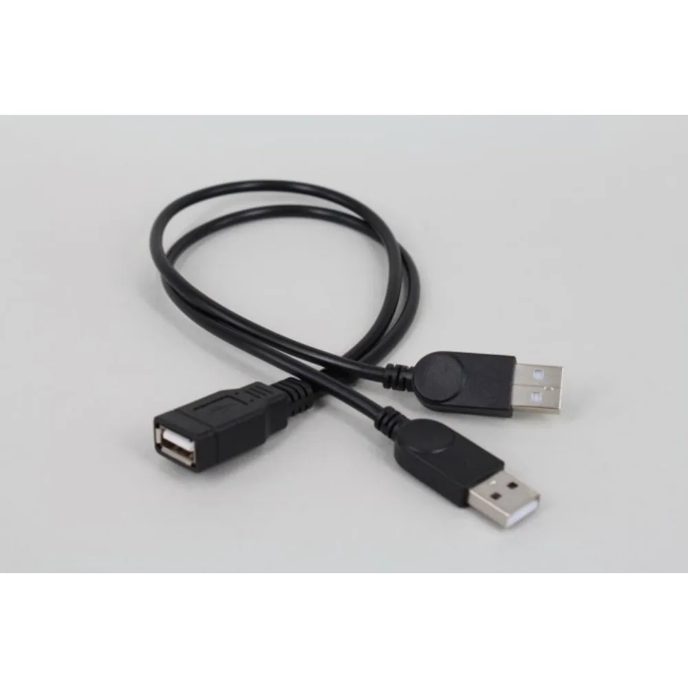 Dual USB Female Splitter Extension Cable with USB A Male Adapter