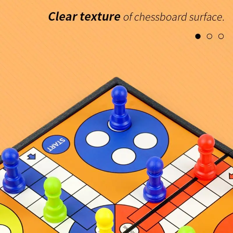 Portable Chess Set Foldable Stable Portable Chess Game Set Educational Multifunctional Board Games Non Magnetic Toys For