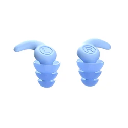 Soft Silicone Noise Reduction Ear Plugs (Blue)