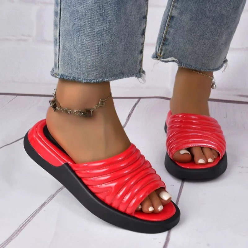 

Platform Chunky Heels Slippers Women's Shoes 2023 Summer New Design Slides Casual Sandals Beach Outdoor Shoes Zapatos Mujer Hot