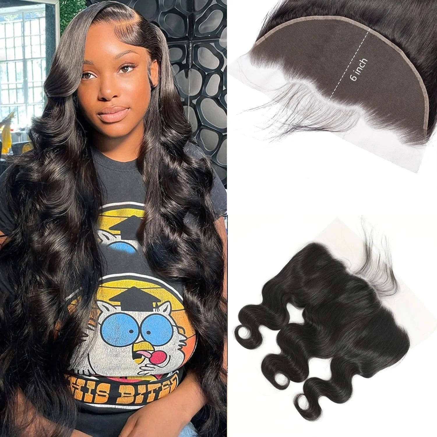 Human Hair Frontal 13x6 Body Wave Lace Frontal 13x4 Frontal Only Remy Pre Plucked