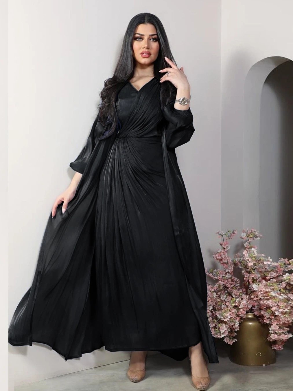  Ƽ 巹  Abaya 2  Ʈ ε巯 ƾ ι ̽ 巹 Eid Caftan    Vestidos Abayas 