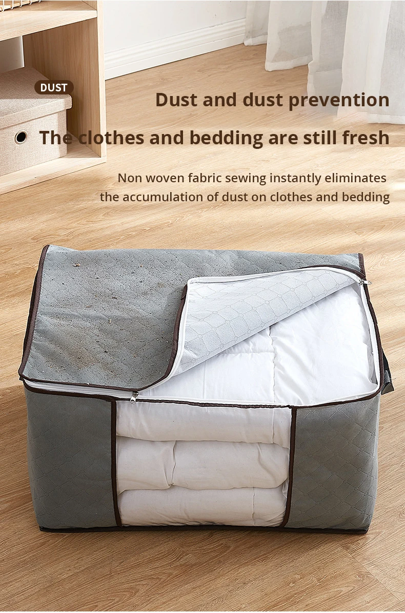 Description Picture 4 of item6pcs/set Clothes Storage Bags Upgraded Foldable Fabric Storage Bags Storage Containers For Organizing Bedroom