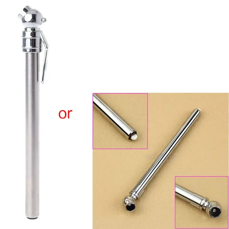 

Pen Silver Tone Tyre Tire Air Pressure Test Meter Gauge Universal Portable